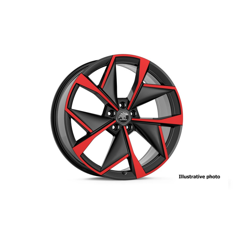 Alu kolo VISION 9Jx21" 5x112 ET42 - Černá metalíza Červená - illustrative