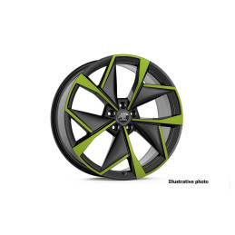 Alu kolo VISION 8,5Jx21" 5x112 ET40 - Černá metalíza Zelená Mamba - illustrative
