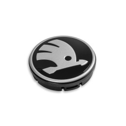 Ozdobný střed kola - Černá / chrom - detail