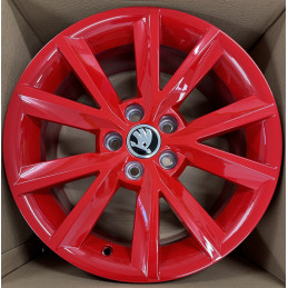 Škoda ANTIA 7x16 5x100 ET46 - Červená metalíza