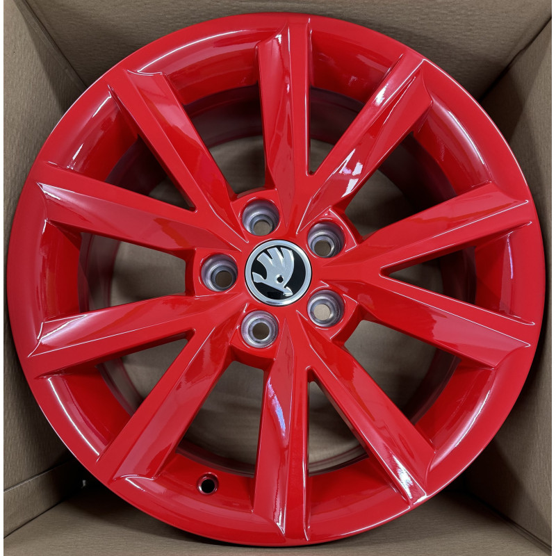 Škoda ANTIA 7x16 5x100 ET46 - Červená metalíza